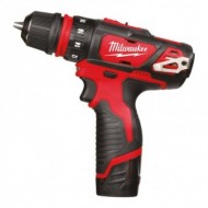 Masina de gaurit cu capete interschimbabile model M12 BDDXKIT-202C, 12 V|2.0 Ah, 400|1500 rpm, mandrina 10 mm, Milwaukee