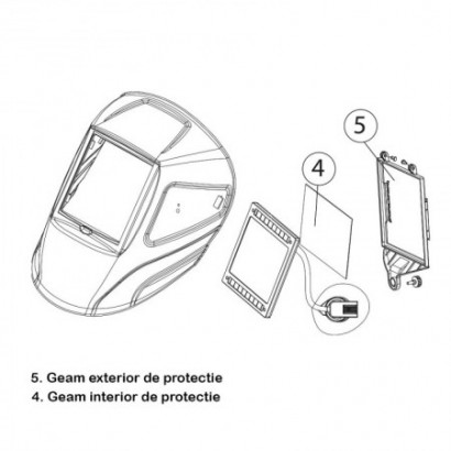 Geam interior de protectie...