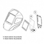 Geam interior de protectie pentru casca XXL W, Schweisskraft