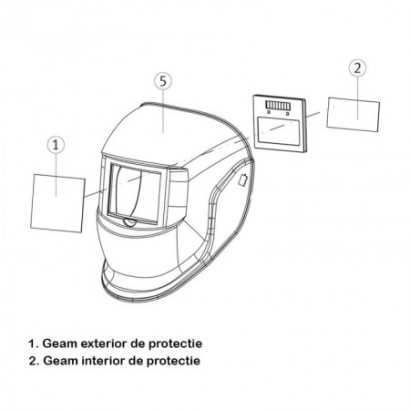 Geam exterior de protectie...