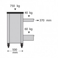 Dulap mobil pentru scule cu blat de lemn - WB625, STAHLWILLE