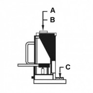 Cric pentru utilaje, model MH 3 capacitate de ridicare C 3 tone, h min. ridicare 15 mm, cursa 140 mm, UNICRAFT