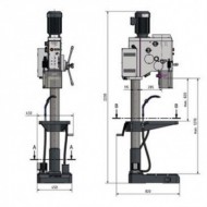 Masina de gaurit cu angrenaje si variator de turatie DH 32GSV, Optimum