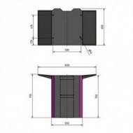 Postament cu tava de span inclusa pentru masinile de frezat seria MH 35, MB 4, dimensiune 650 x 550 x 750 mm, Optimum