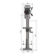 Masina de gaurit robusta cu curele D 26 Pro (400 V), Optimum