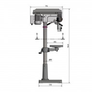 Masina de gaurit robusta cu curele D 26 Pro (400 V), Optimum