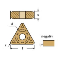 Placuta triunghiulara, TNMG-TC, cod ISO TNMG 160408-TC, material TS20, CANELA