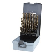 Set de 25 burghie spirale, DIN 338, tip VA, HSSE-Co 5, cutie din plastic, RUKO
