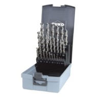 Set de 25 burghie elicoidale, DIN 338, TL3000, HSS-G, cutie din plastic, RUKO
