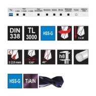 Set de 19 burghie elicoidale, DIN 338, TL3000, HSS-G TiAlN, cutie din plastic, RUKO
