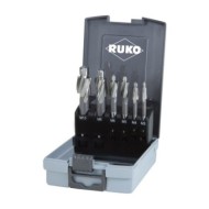 Set de 6 adancitoare pentru gauri strapunse - reper fin, DIN 373, Caseta din plastic, RUKO