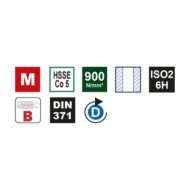 Tarod de masina (universal), HSS-E, filet metric, DIN 371, ambalat la pachet, VOLKEL