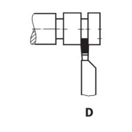 Cutit de strung pentru retezat, DIN 4981 (ISO 7), taiere pe dreapta, WILKE