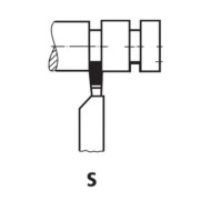 Cutit de strung pentru retezat, DIN 4981 (ISO 7), taiere pe stanga, WILKE
