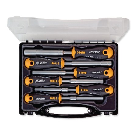 Set de surubelnite magnetice ERGONIC Profesional, 6 piese locas HEX, s 5.5 ,  6.0 ,  7.0 ,  8.0 ,  10.0 ,  13.0 mm, Felo