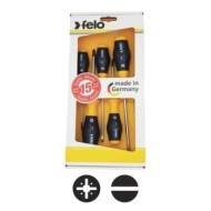 Seturi de surubelnite No9 lama cu profil circular - seria 900, 5 piese, 3x Slot, 2x Pozidriv, Felo
