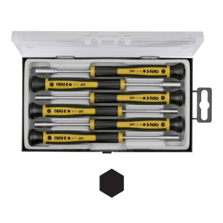 Seturi de surubelnite de precizie lama cu profil circular -  6 piese, 6x Inbus, seria 240, Felo