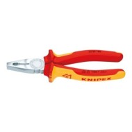 Cleste combinat cu suprafata cromata si manere cu manson bicomponent  VDE 1000 V, Knipex