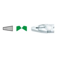 Cleste combinat pentru electricieni cu suprafata cromata si manere cu manson bicomponent VDE 1000 V, Knipex