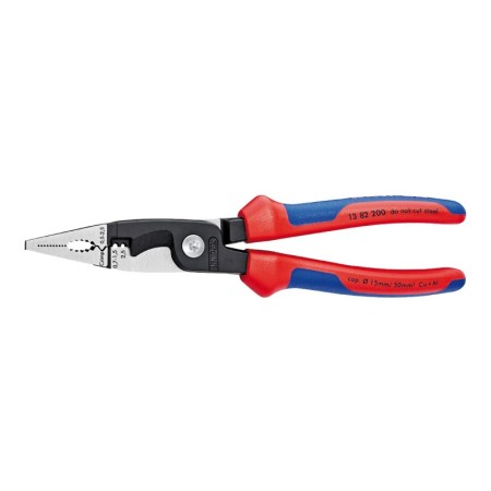 Cleste multifunctional pentru electricieni, cu strat protector negru lustruit si manere cu manson din plastic, Knipex