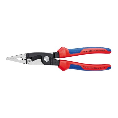 Cleste multifunctional pentru electricieni, cu strat protector negru lustruit si manere cu manson bicomponent, Knipex