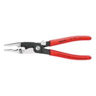 Cleste multifunctional pentru electricieni, cu sistem de blocare,cu strat protector negru lustruit si manere cu manson din plastic, Knipex