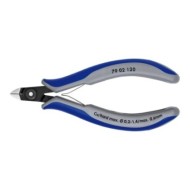 Cleste diagonal pentru electronica, cap mini, suprafata brunata lustruita si manere cu manson bicomponent, L 120 mm, Knipex
