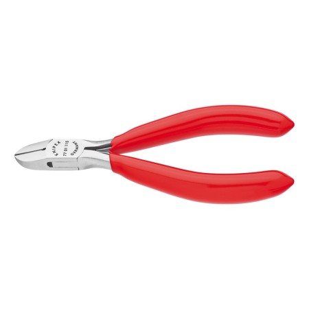Cleste diagonal pentru electronisti, cap rotund suprafata lustruita si manere cu manson din plastic, Knipex