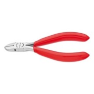 Cleste diagonal pentru electronisti, cap rotund suprafata lustruita si manere cu manson din plastic, Knipex