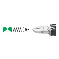 Cleste diagonal cu cap rotund, teiere cu inclinare foarte mica pentru electronisti, ESD, Knipex