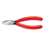 Cleste diagonal pentru electromecanica, Suprafata cromata si manere cu manson din plastic, L 125 mm, Knipex
