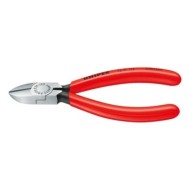 Cleste diagonal pentru electromecanica, Strat protector negru lustruit si manere cu manson din plastic, L 125 mm, Knipex