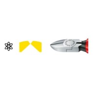Cleste diagonal pentru electromecanica, Strat protector negru lustruit si manere cu manson din plastic, L 125 mm, Knipex