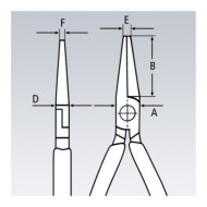 Cleste de precizie de prindere pentru electronisti, falci rotunde si ascutite, L 135 mm, Knipex