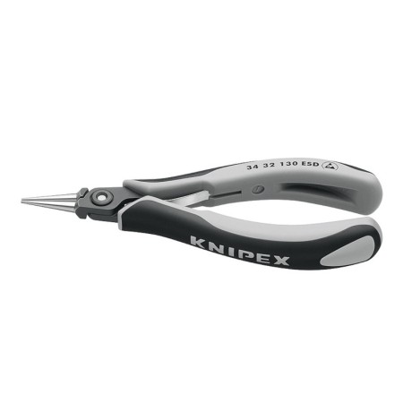 Cleste de precizie de prindere pentru electronisti, ESD, falci rotunde si ascutite, L 135 mm, Knipex