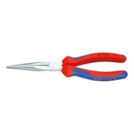 Cleste radio cu falci semi-rotunde si varf ascutit, cu suprafata cromata si manere cu manson bicomponent, Knipex
