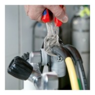 Cleste cheie Cleste XL placat cu nichel si manere cu manson din plastic, L 400 mm, Ø inch/mm 3 3/8 | 85, 25 pozitii, Knipex