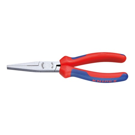 Cleste cu falci plate si suprafata de prindere striata incrucisata, cu suprafata cromata si manere cu manson bicomponent, Knipex