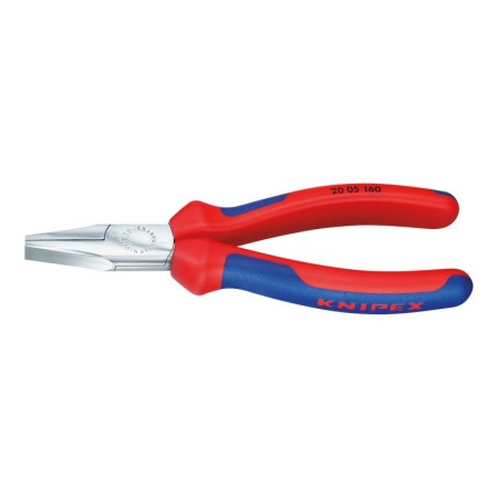 Clesti de prindere cu falci plate, leste cu suprafata cromata si manere cu manson bicomponent, Knipex