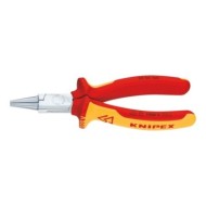 Cleste cu falci rotunde, scurte, cu suprafata cromata si manere cu manson bicomponent VDE 1000 V, Knipex