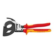 Cleste cu clichet (3 trepte) pentru taierea cablurilor de Cu si Al (60 mm), cu manson bicomponent VDE 1000 V, L 320, Knipex