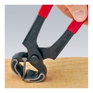 Cleste pentru cuie, pentru dulgheri, cu strat protector negru lustruit si manere cu manson din plastic, Knipex