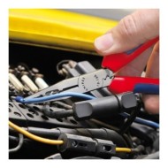 Cleste dezizolator pentru electricieni, cu suprafata cromata si manere cu manson bicomponent, 160 mm, Knipex