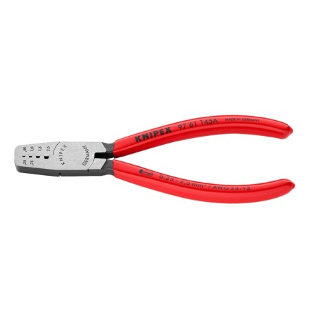 Cleste de sertizat lateral, forma trapezoidala pentru pini terminali, manere cu manson din plastic, Knipex