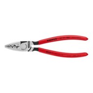 Cleste de sertizat lateral, forma semirotunda pentru pini terminali, manere cu manson din plastic, Knipex
