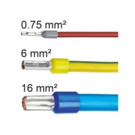 Cleste de sertizat lateral, forma semirotunda pentru pini terminali, manere cu manson bicomponent VDE 1000 V, Knipex
