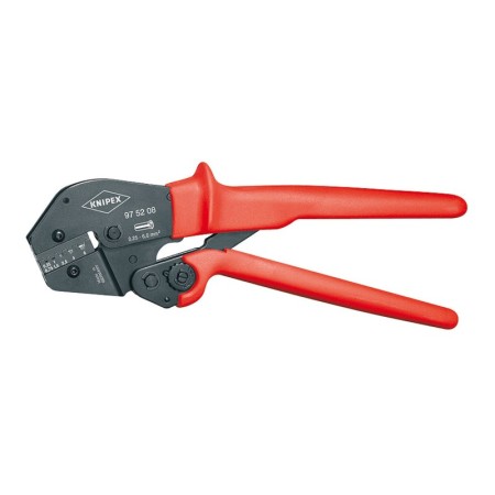 Cleste de sertizat pentru pini terminali, izolati si neizolati, sertizare forma trapezoidala, AWG 23 - 10, Knipex