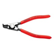 Cleste pentru inele de siguranta exterioare cu strat protector negru lustruit si manere cu manson din plastic, Knipex