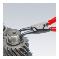 Cleste pentru inele de siguranta exterioare cu suprafata cromata si manere din plastic, Knipex