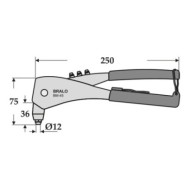 Cleste manual pentru pop-nituri, BM-45, Bralo